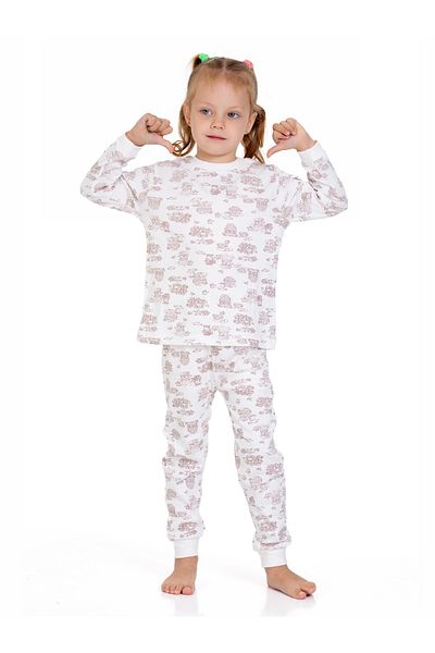 My Hanne Double Patterned Interlock Pajamas Set 54605