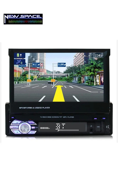 NEW SPACE AUDIO 9601-mn Multimedya Manuel Çıkarılabilir Ekran-mırror Lınk-her...