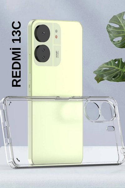 AQUA AKSESUAR Xiaomi Redmi 13C Uyumlu Kılıf Şeffaf Ve Pürüzsüz A++ Kalite Ser...