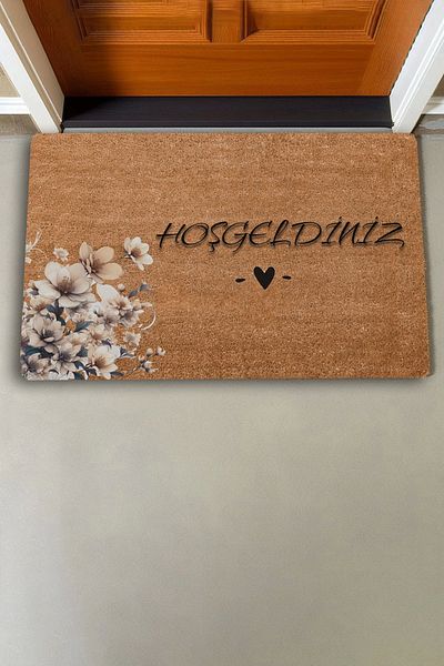 Valerine Life White Petunia Welcome Door Mat 45x70cm