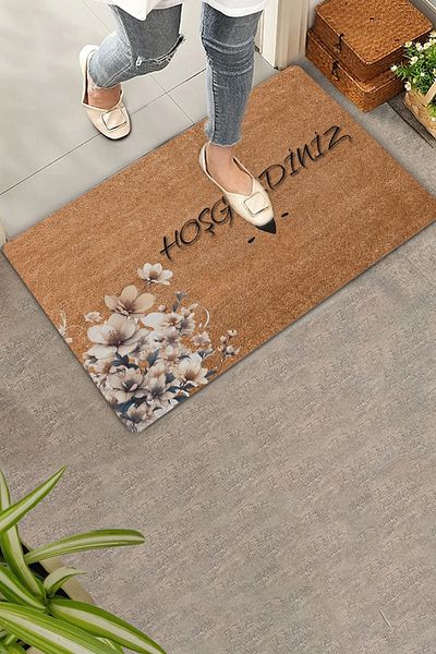 Valerine Life White Petunia Welcome Door Mat 45x70cm