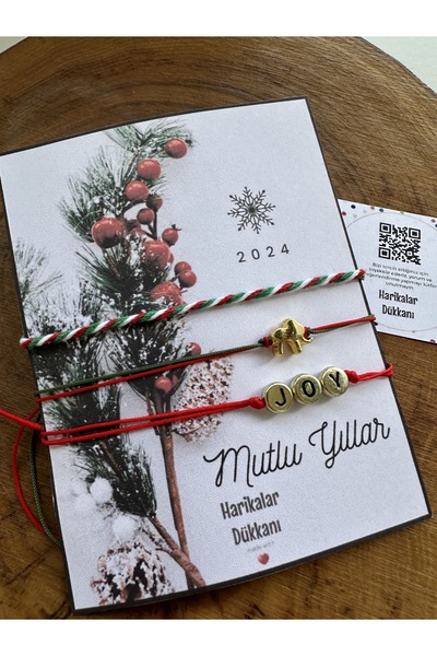 HARİKALAR DÜKKANI سوار رأس السنة الجديدة مع بطاقة رأس السنة الجديدة، مجموعة م...