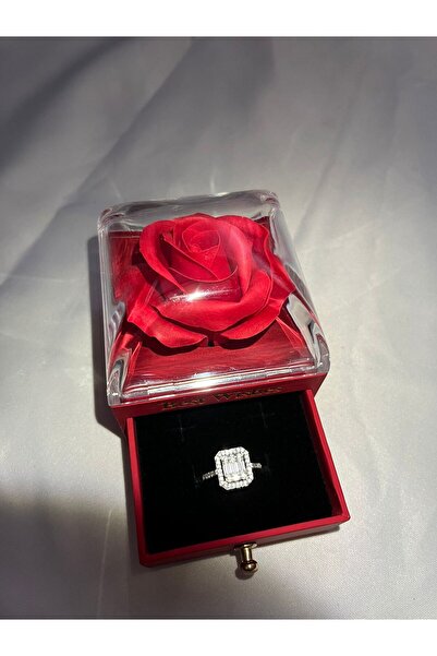 mihicandle Güllü Kırmızı Yüzük Kutusu