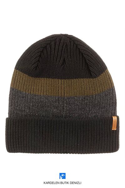 Kardelen Butik Denizli Autumn Winter Thick Striped Soft Beret For Women And Men