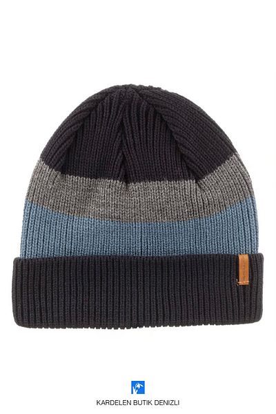 Kardelen Butik Denizli Autumn Winter Thick Striped Soft Beret For Women And Men