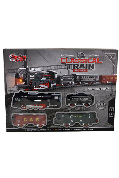welcomein Klasik Classic Model Çocuklar için Yılbaşı Noel Hediye Oyuncak 23 Parça Tren Seti