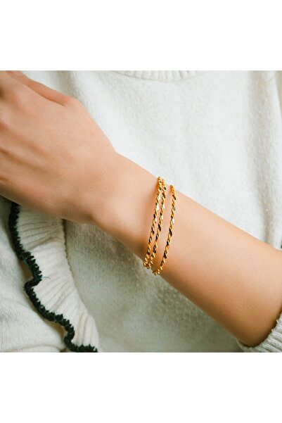 10 Gr 22 Ayar Paftalı Burma 68 Ölçü Altın Bilezik Anne Eş Sevgili için , İşçiliksiz Yatırımlık