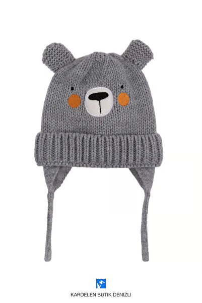 Kardelen Butik Denizli قبعة الدب للأطفال الرضع (الصوف والميفلون من الداخل) (0...