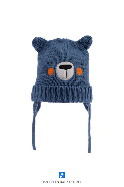 Kardelen Butik Denizli Bear Beanie for Babies (Fleece and Miflon inside) (0-1...