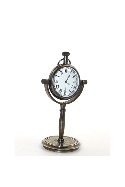 hediyeconcepti Masaüstü Romen Rakamlı Eskitme Pirinç Saat