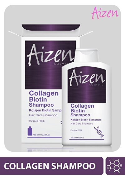 Aizen Collagen Biotin Shampoo - 2 Adet - Kolajen, Biotin 400ml X 2 Adet