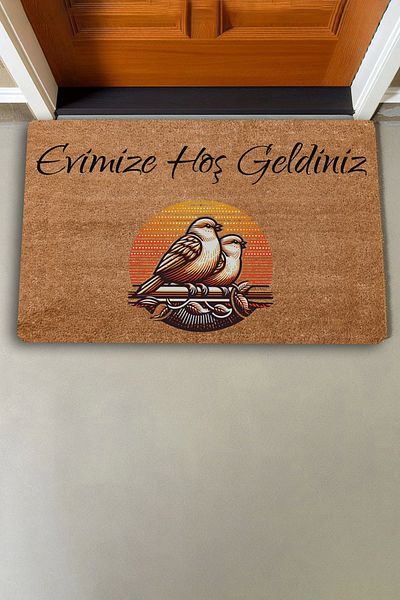 Valerine Life Sunset and Peaceful Bird Pair Welcome to Our Home Door Mat 45x70cm