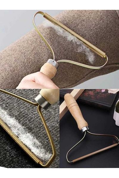 Mucha Iron Headboard Wooden Handle Mohair Feather Collection Tool Clothes Sweater Seat Carpet Cat Dog Hair Collector