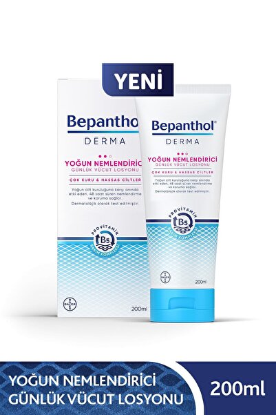 Bepanthol Derma Yoğun Nemlendirici Günlük Vücut Losyonu 200 ml Çok Kuru ve Ha...