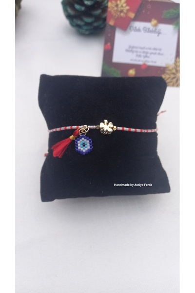 Atolye Ferda Miyuki Mavi Nazar Boncuklu Yeni Yıl Dilek Bilekliği Marteniçka B...