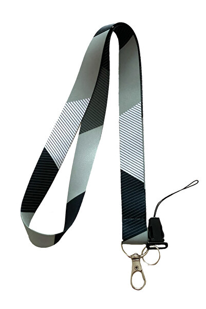 StormiStoretr Siyah Gri Cool Boyun ipi Telefon Askısı