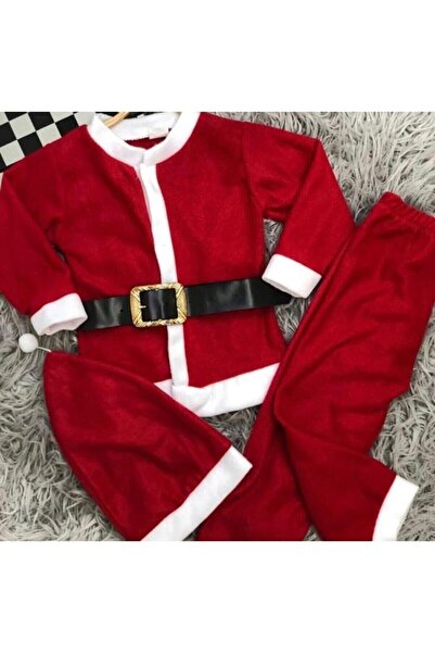 DENİTO Öykünün Dünyası Noel Baba Şapkalı Unisex Yılbaşı Kostümü