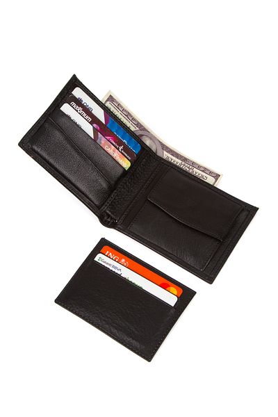 jön Genuine Leather Men's Wallet with Card Holder and Coins