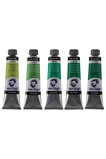 Art Tone Talens Van Gogh Yağlı Boya 40ml - Yeşil Renk Tonları 5'li Set 1