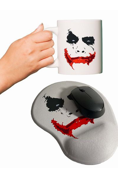 rakkun shop طقم جوكر كوب مطبوع + لوحة ماوس