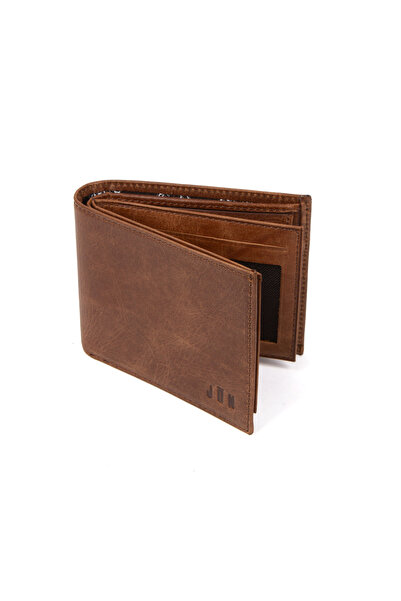 jön Genuine Leather Men's Wallet with Coin Compartment