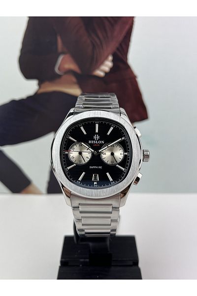 Hislon STEEL MEN'S WRISTWATCH DAMAT MODEL 5 ATM WATERPROOF
