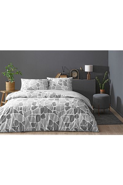 Taç Alvy Gray Double Youth Fashion Duvet Cover Set