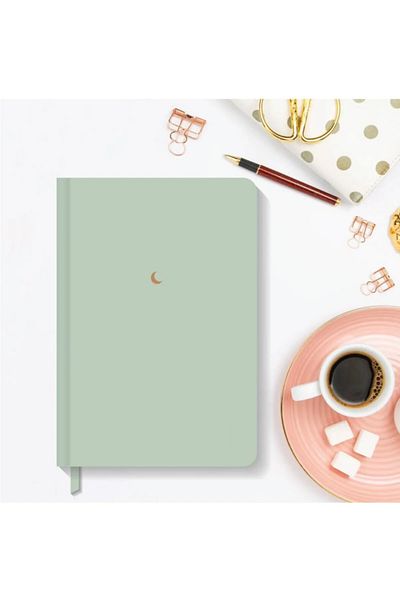 AKILLICA Set of 4 Notebooks Plain Unlined Hard Cover Notebook 13x21 Cm Hardcover Notebook Moon Series