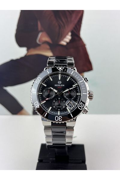 Hislon SPORTS MEN'S WRISTWATCH CERAMIC BEZEL 10 ATM WATERPROOF