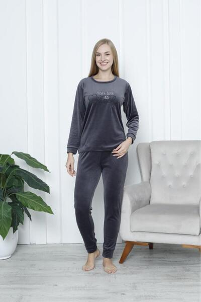 Modella Life Velvet Pajama Set 2305-K Smoked