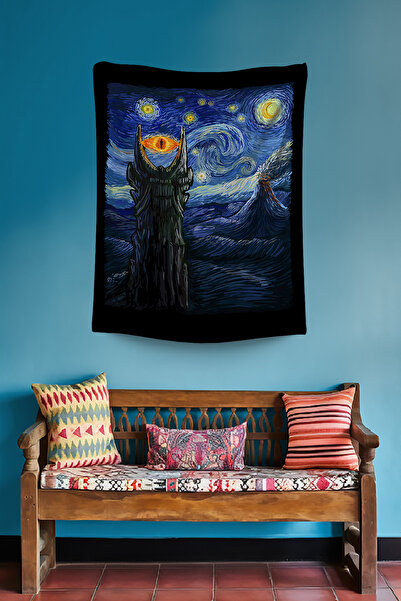 Wall cover tapestry digital print decoration tapestry "Mordor" - easy hanger application