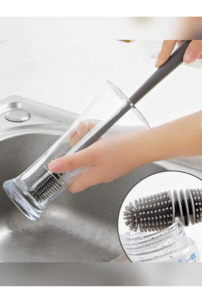 Mucha Baby Bottle Bottle Cleaning Brush Thermos Water Bottle Jug Jar Oil Bottle Cleaner Silicone Brush