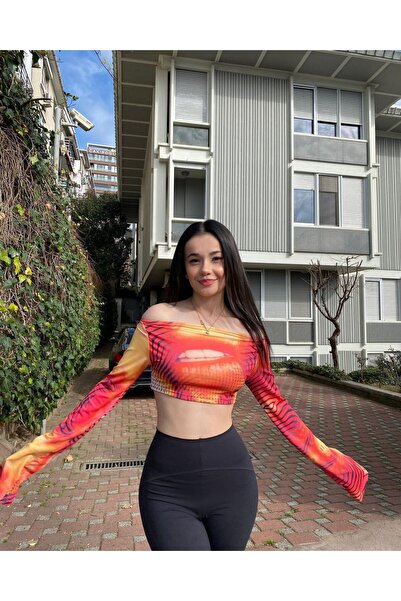 İlaydaButik Dijital Öpücük Baskı Mini Crop