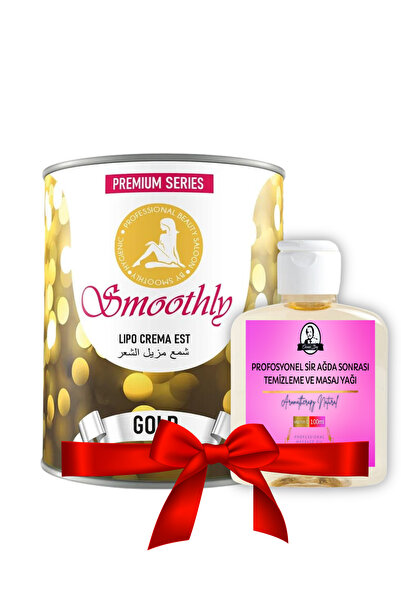 Smoothly Ağda Avantaj Seti Gold Altın Konserve Ağda 800ml ve Ağda Sonrası Tem...