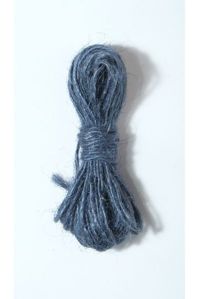 Eskişehir hobi sanat 10 Meters Dark Blue Color Unwaxed Jute Rope 1.3 Mm Thickness Whip Yarn Hemp Rope