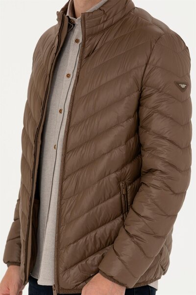 U.S. Polo Assn. Ανδρικό παλτό καρύδας