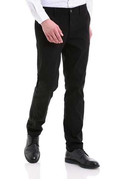 Hatemoğlu Чорні динамічні бавовняні штани з боковими кишенями та канвасовим дизайном