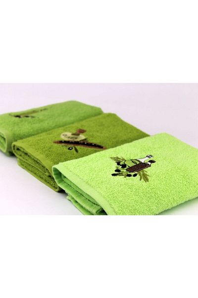 Çeştepe 3-Piece Cotton Embroidered Hand and Face Towel Set 40x60 Boxed