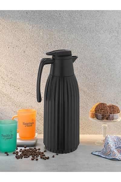 Remetta CALDO CLASS 1.5 LT GLASS SCURVED THERMOS BLACK