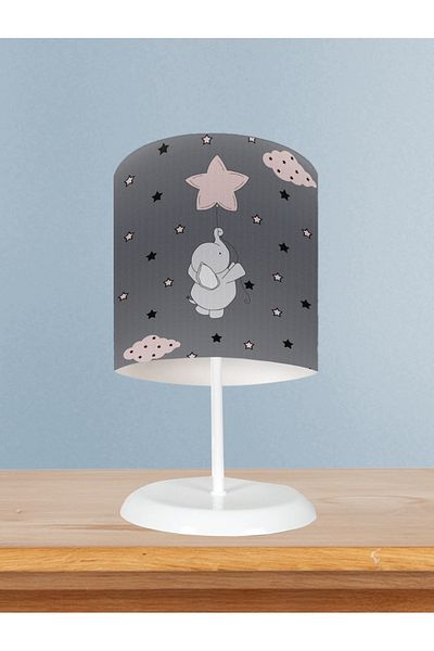 BAMBAŞKA MODA Home Baby and Children's Room Hopscotch Flying Elephant Pattern Lampshade