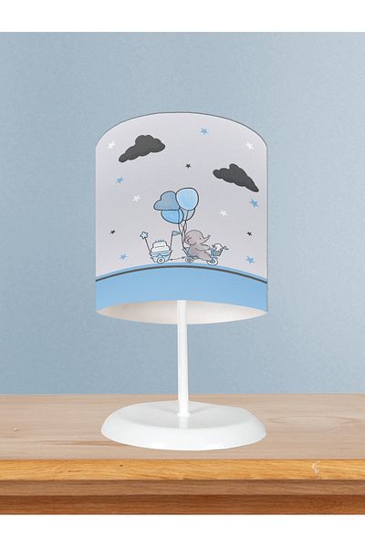 BAMBAŞKA MODA Baby and Children's Room Bicycle Elephant Patterned Lampshade