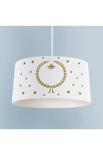 BAMBAŞKA MODA Baby and Children's Room Wreath Inside Crown Patterned Chandelier
