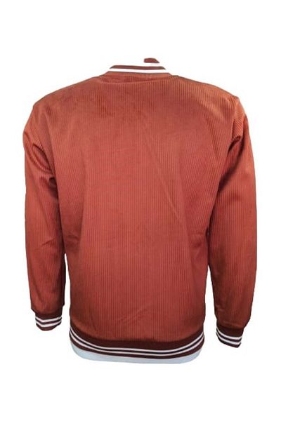 LUCKY Men's L01368 Zippered High Collar Velvet Jacket - L01368 - Orange - ST01368-Orange-M