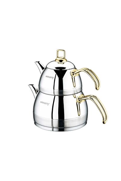 Evimsaray Venüs Orta Boy Çaydanlık Takımı Gold