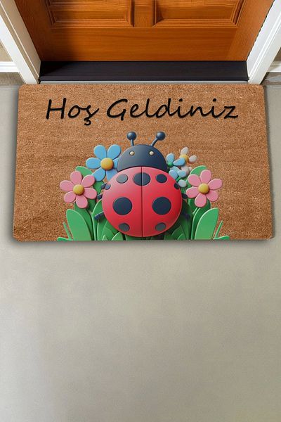 Valerine Life Ladybug and Daisy Welcome Door Mat 45x70cm