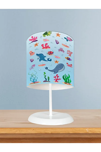 BAMBAŞKA MODA Baby and Children's Room Cute Sea Animals Patterned Lampshade