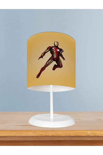 BAMBAŞKA MODA Baby and Children's Room Iron Man Patterned Lampshade