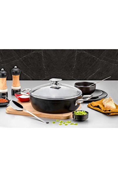 Evimsaray Arte Dıamond Basık Tencere 28 Cm