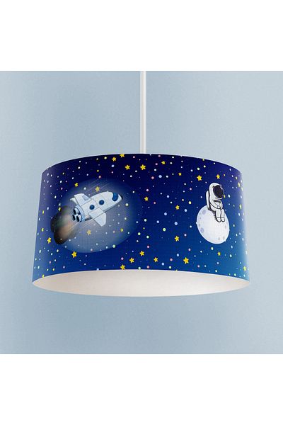 BAMBAŞKA MODA BABY AND KIDS ROOM Astronaut and Spacex Patterned Chandelier