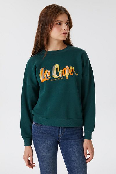 Lee Cooper Emerald Green Tıla Women's O-Neck S-Shirt